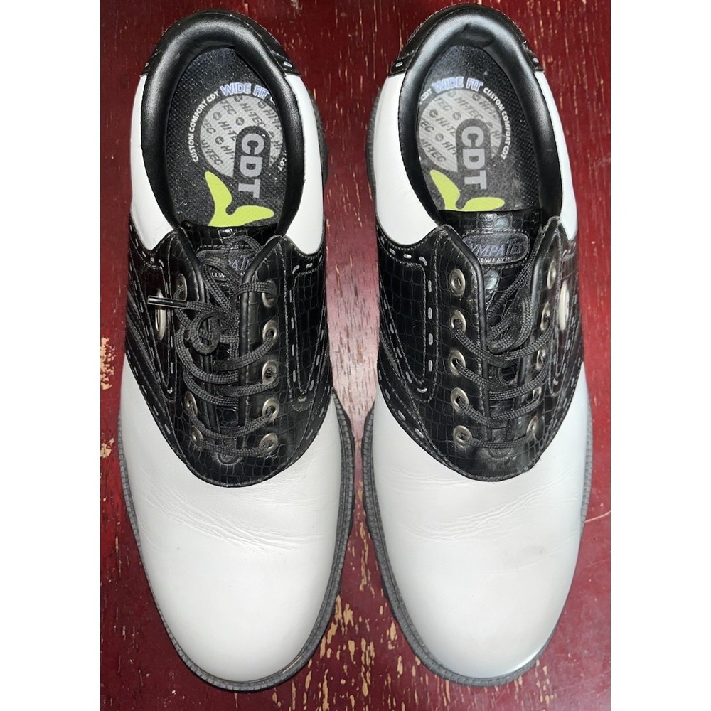 Hi-Tec V-Lite Typhoon II Golf Shoes Men's Size 11 Black White CDT - NO SPIKES - Picture 2 of 9
